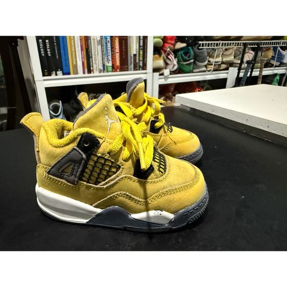 Nike Air Jordan 4 Retro TD 'Lightning' 2021 BQ7670-700 Toddler Size 6C - Picture 1 of 8